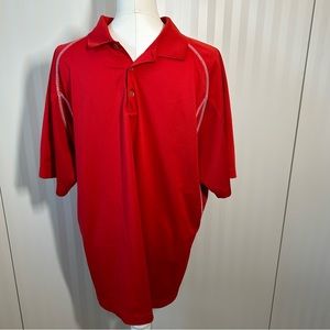 Nike golf red white mens Dri-fit performance polo Size XL